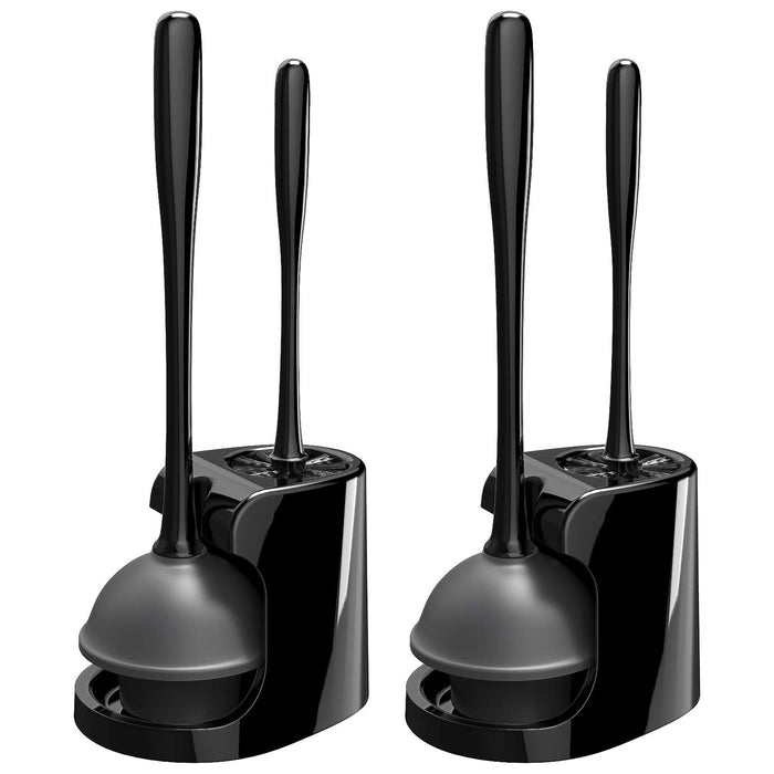MR.SIGA Toilet Plunger and Bowl Brush Combo, Black — 2 Sets product photo