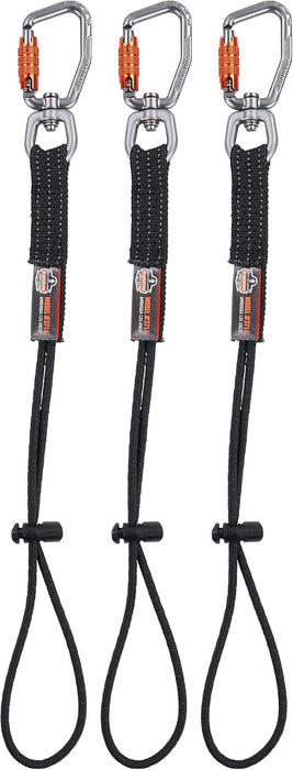 The Squids 3714 tool tethering kit — 3-pack with carabiner and cinch loop, 10 lb product photo