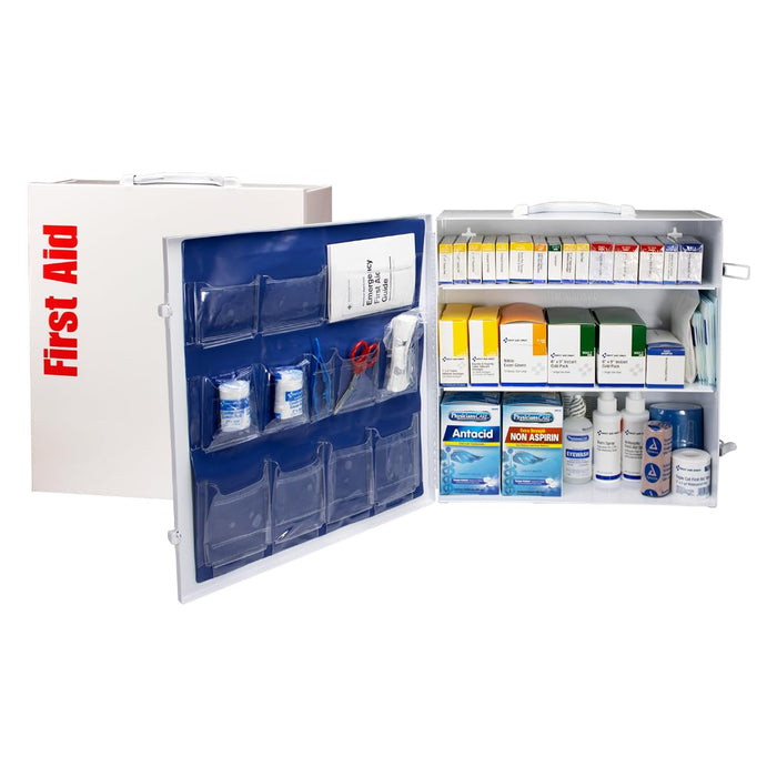 First Aid Only 90575 ANSI B+ First Aid Cabinet — 3-Shelf, 676 Pieces, 100-150 Person product photo