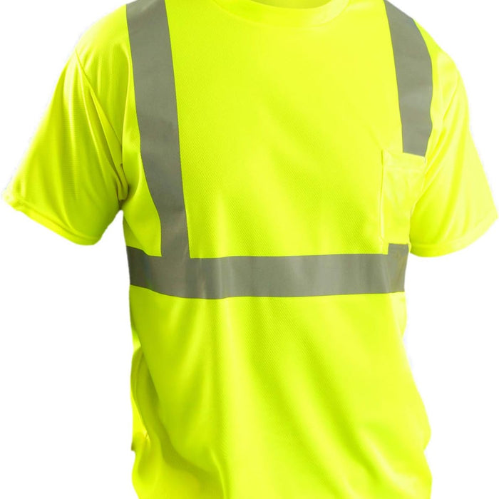 OccuNomix LUX-SSETP2B Class 2 Wicking Birdseye Hi-Vis T-Shirt product photo
