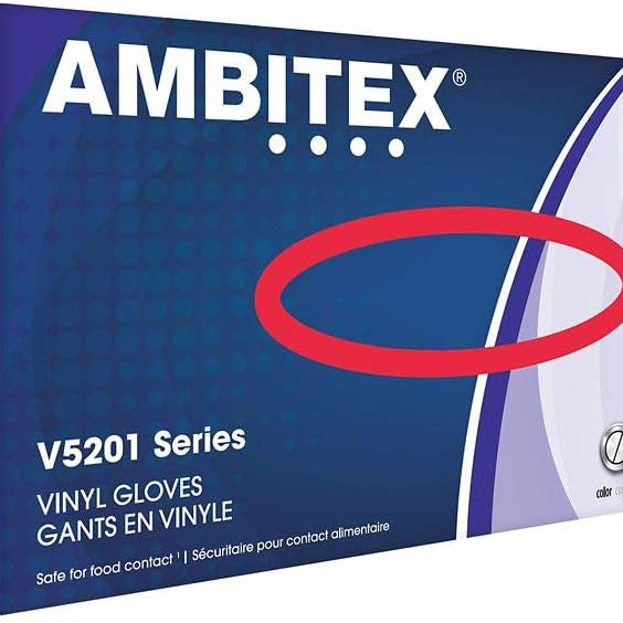 Ambitex Vinyl Gloves by Tradex, Powder-Free & Latex-Free product photo