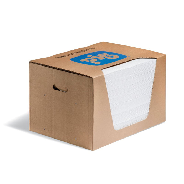 New Pig Oil-Only Absorbent Mat Pads in Dispenser Box — 200-Count, Absorbs Oil, Repels Water product photo