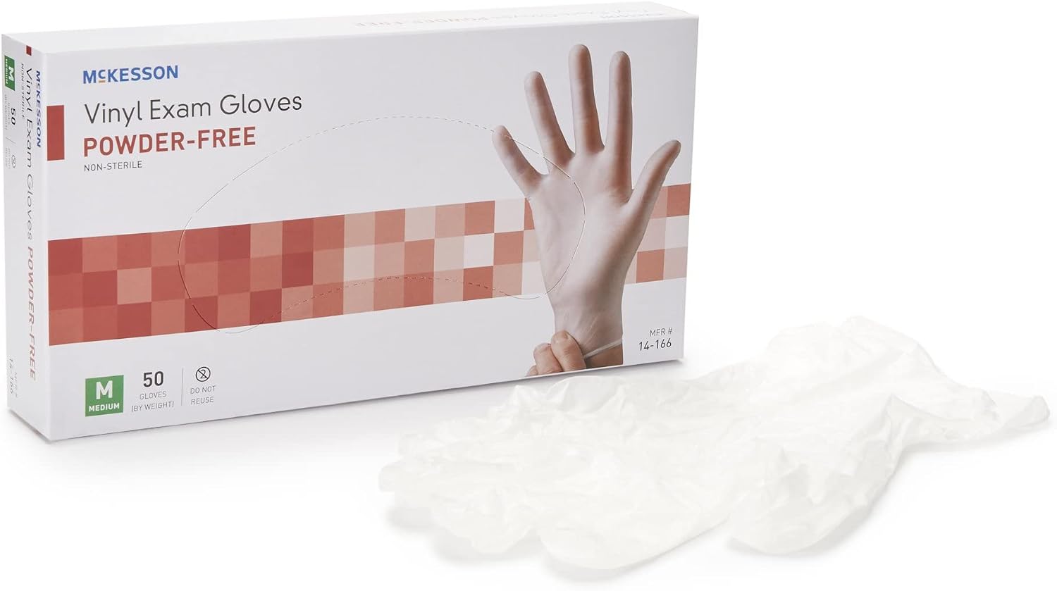 McKesson Vinyl Exam Gloves, Powder-Free & Latex-Free product photo