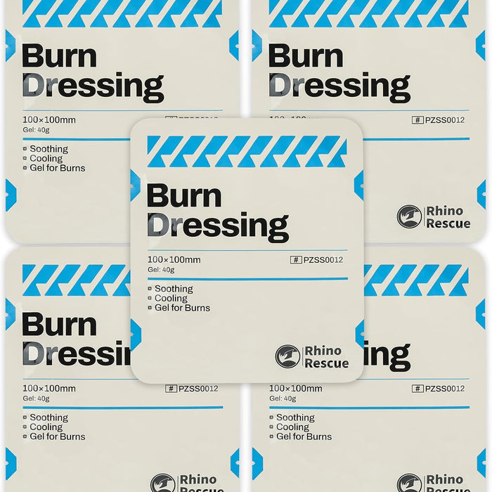 Rhino Rescue 5 Pack 4 x 4 Inch Burn Dressing, Burn Gel Cooling Soothing product photo