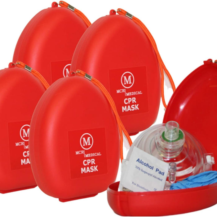 MCR Medical CPR Rescue Mask, 5-Pack — Adult/Child Pocket Resuscitator, One-Way Valve product photo