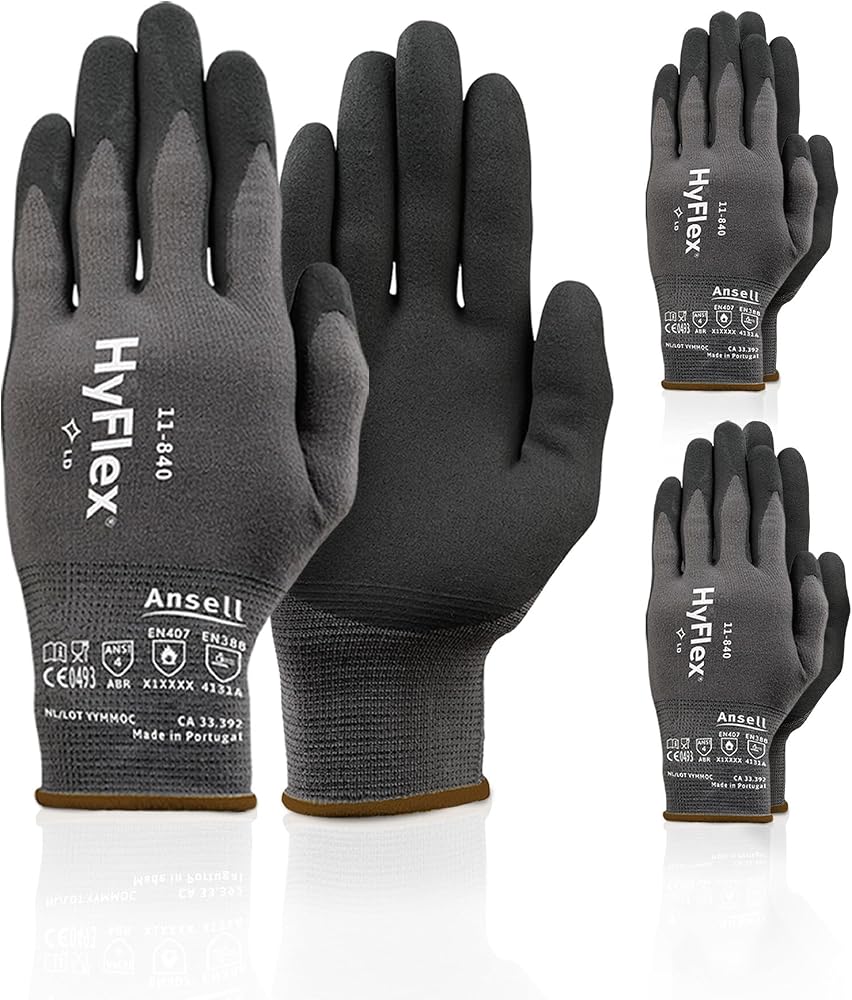 Ansell HyFlex 11-840 foam nitrile work gloves