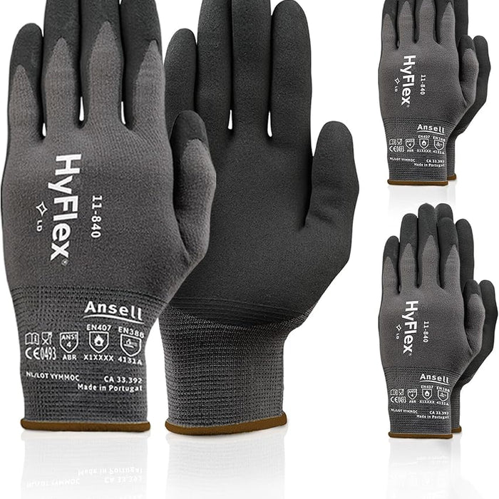 Ansell HyFlex 11-840 foam nitrile work gloves