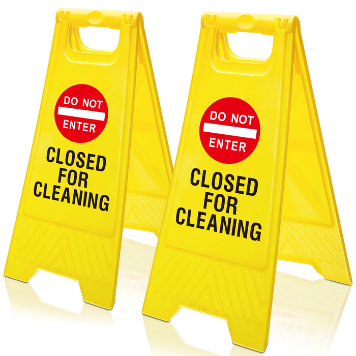 Closed for Cleaning Signs — Folding, 2-Pack product photo