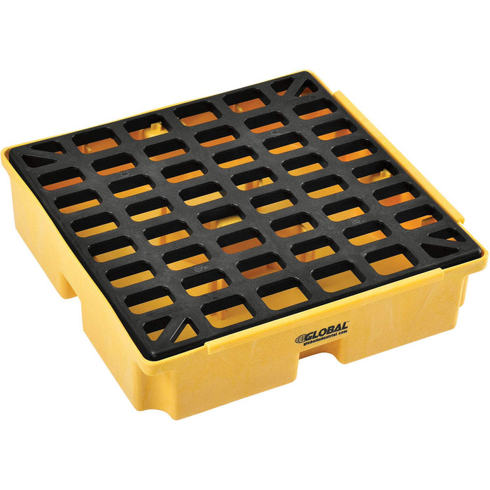 Global Industrial 1-Drum Spill Containment Platform — Low-Profile, 15 Gal Sump, 2,000 lb product photo