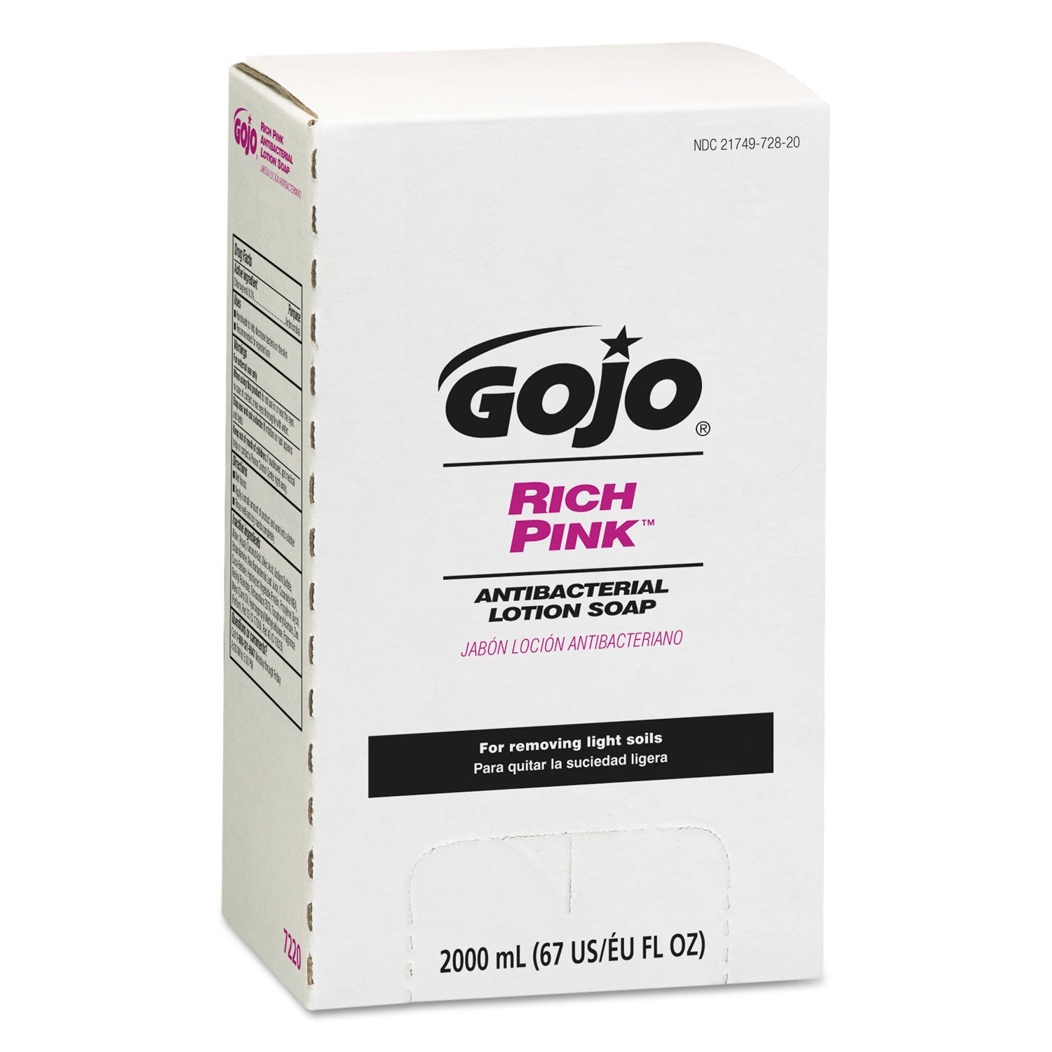 GOJO Rich Pink Antibacterial Lotion Soap — 2000 mL, 4-Case product photo