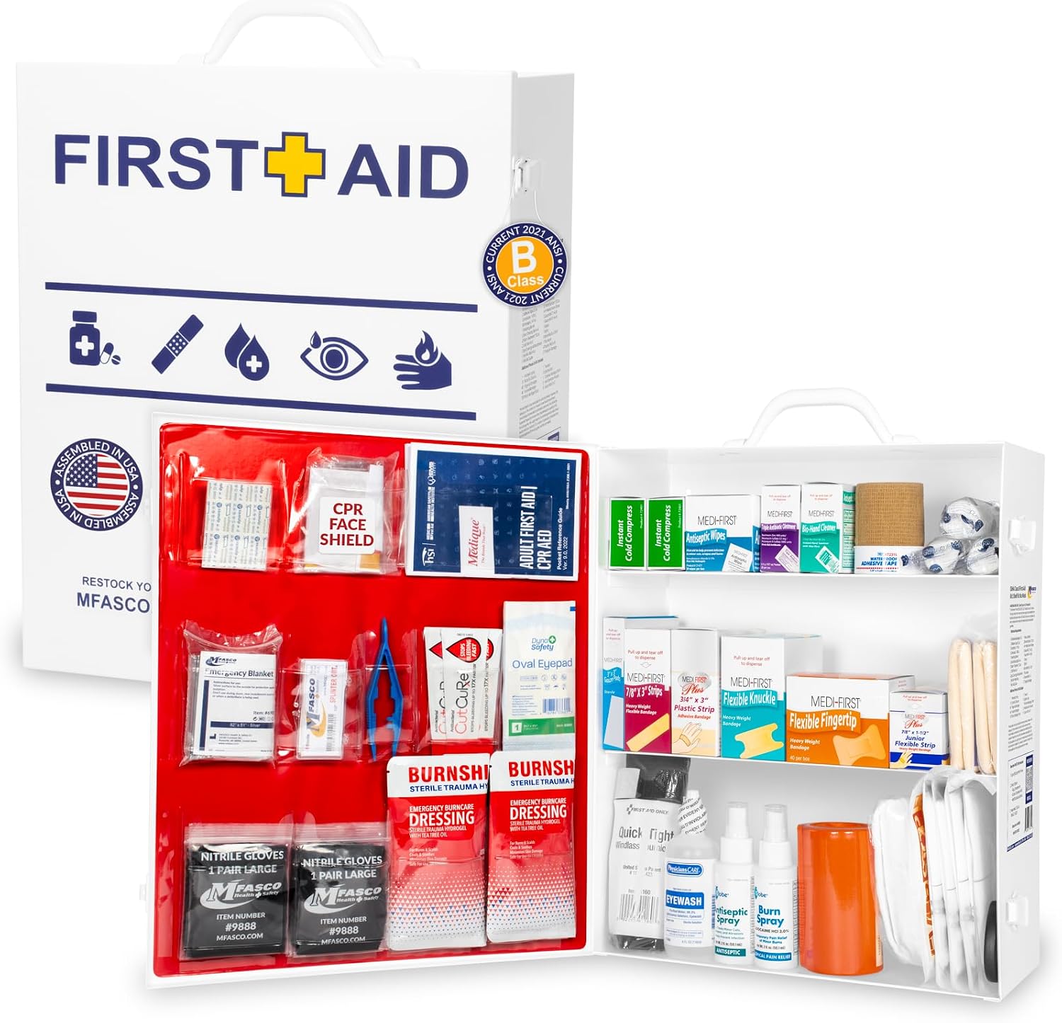 MFASCO Class B 3-Shelf First Aid Cabinet (415 Pieces, No Medications) product photo