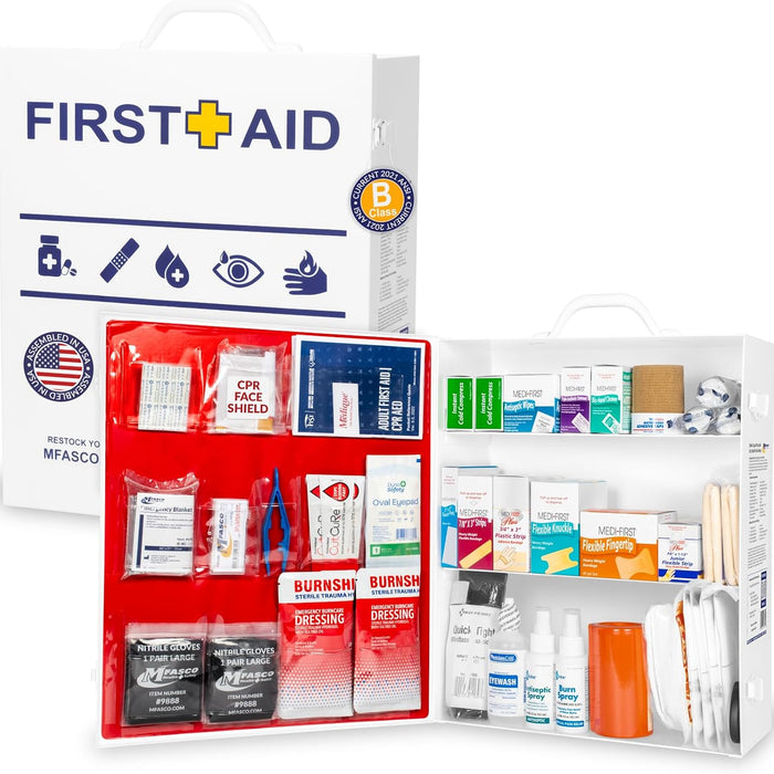 MFASCO Class B 3-Shelf First Aid Cabinet (415 Pieces, No Medications) product photo