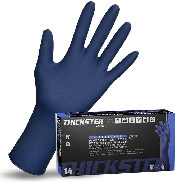 SAS Thickster Powder-Free Latex Gloves — 14 Mil Exam-Grade product photo