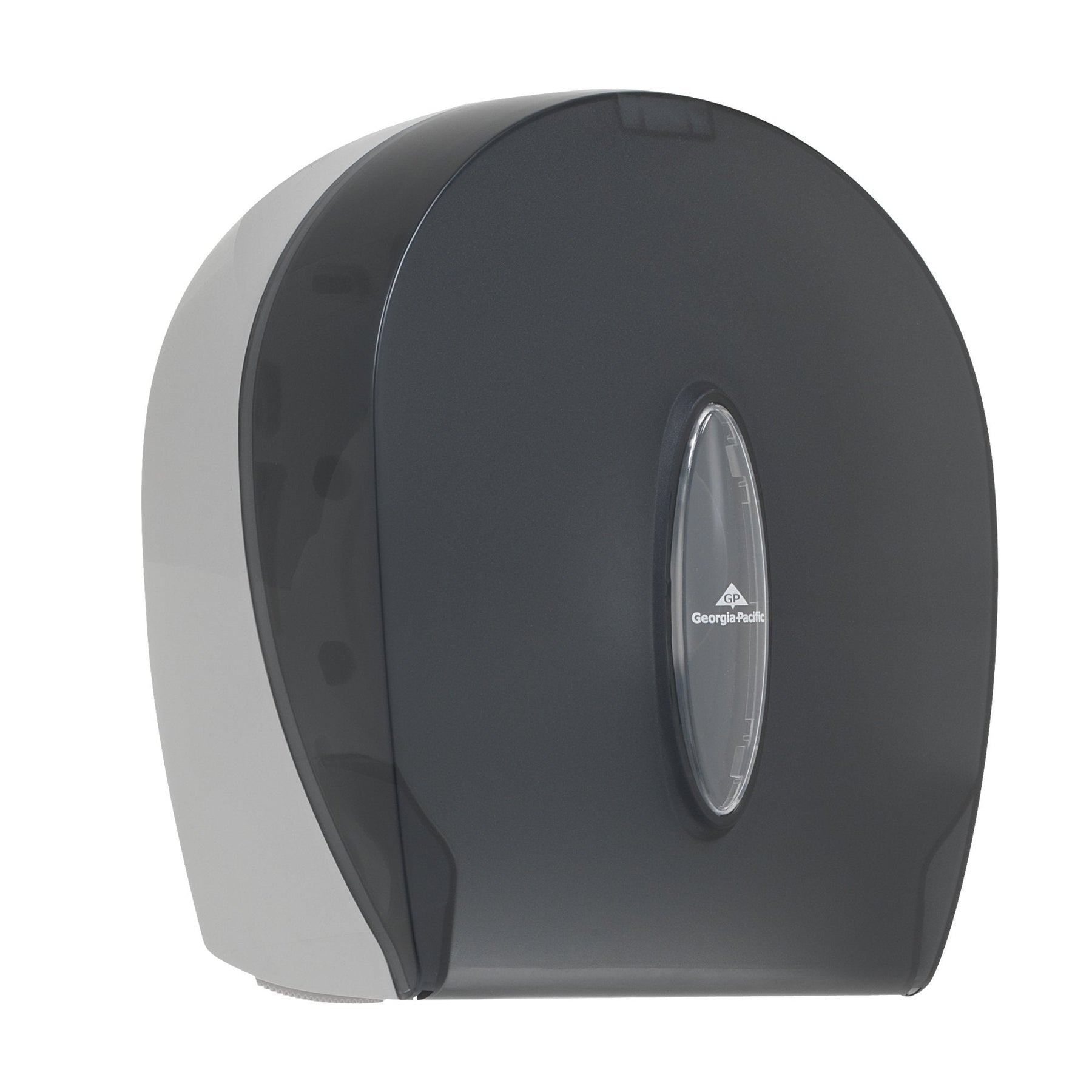 Georgia-Pacific 59009 Single-Roll Jumbo Toilet Paper Dispenser, Translucent Smoke product photo