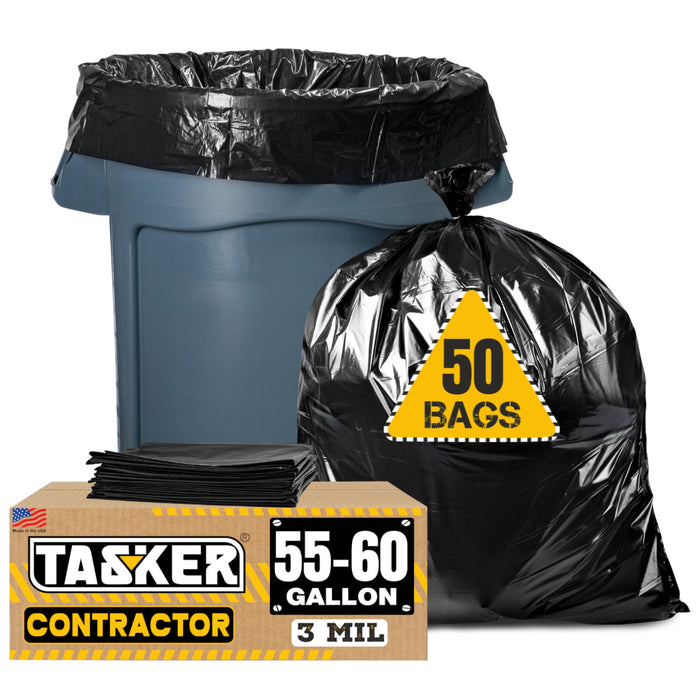 Tasker 55 Gallon Contractor Bags — 3 Mil, 50-Count product photo