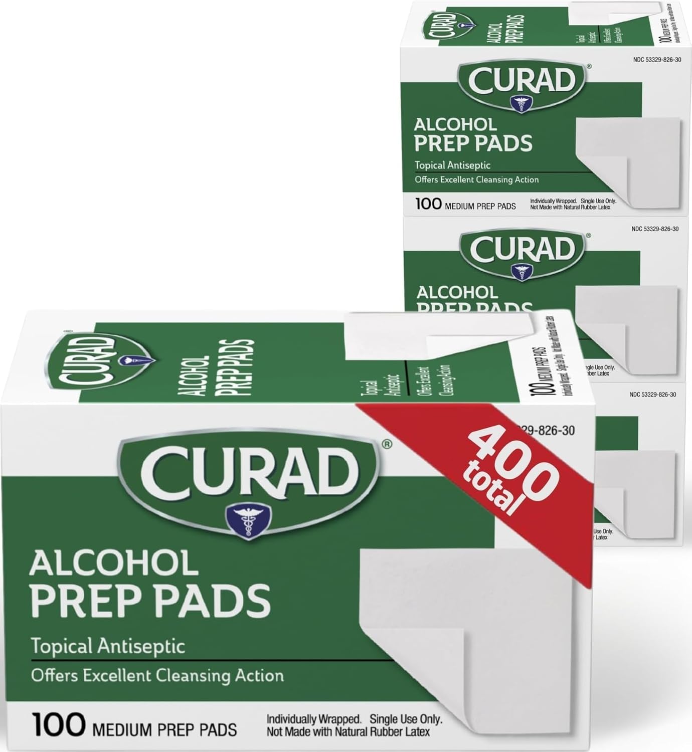 Curad Alcohol Prep Pads — Skin Cleansing Wipes product photo