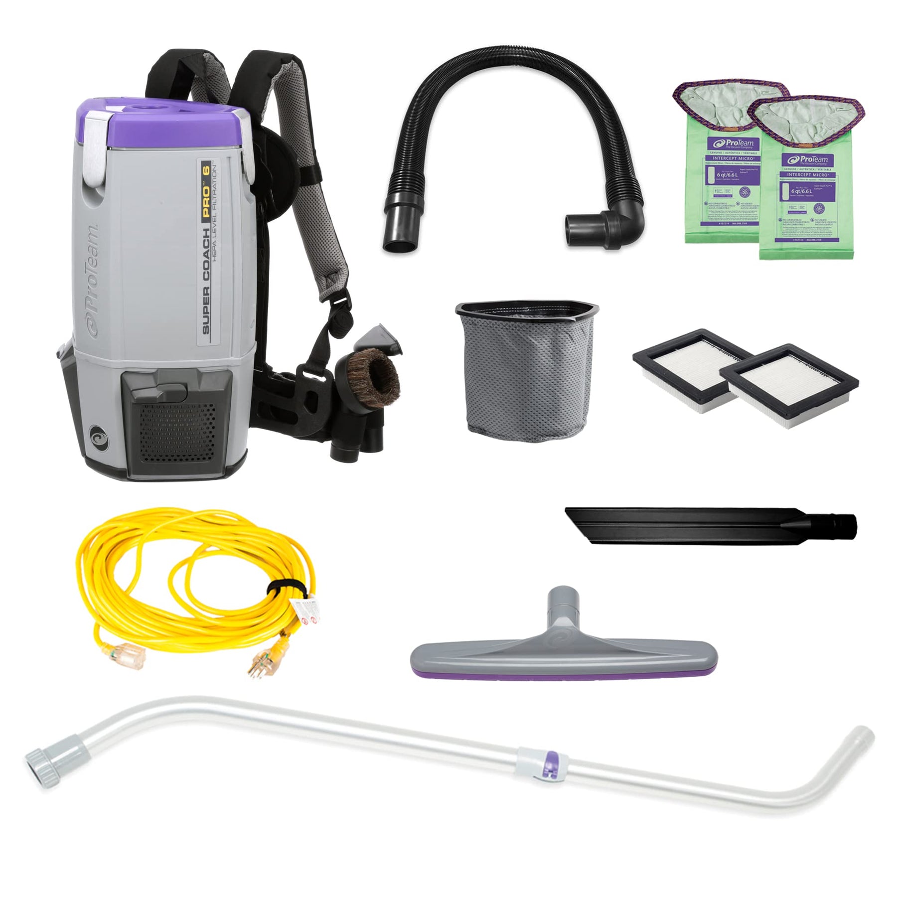 ProTeam Super Coach Pro 6 Backpack Vacuum — 107310 product photo