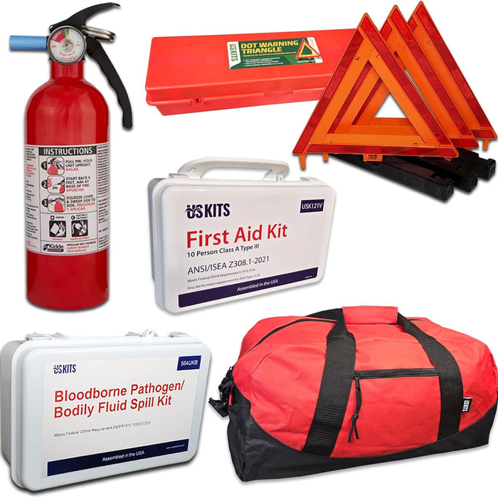 USKITS NEMT DOT OSHA Compliant All-in-One Truck Safety Kit product photo