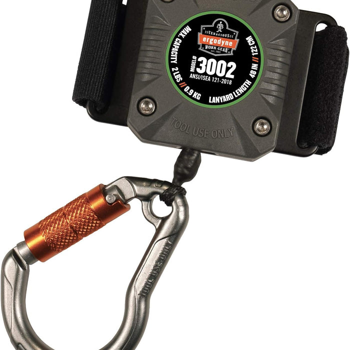The Squids 3002 retractable tool lanyard with locking carabiner product photo