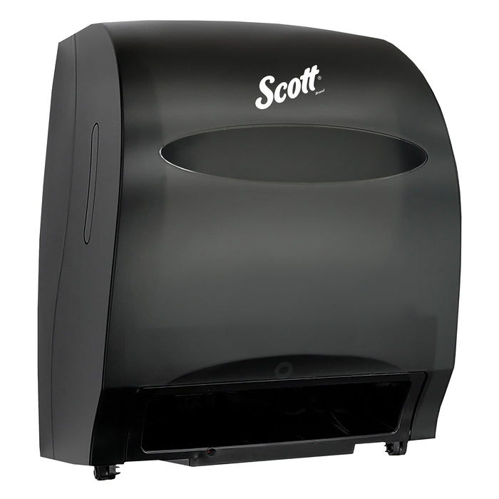 Scott Essential 48860 Automatic Hard Roll Paper Towel Dispenser, Black — Purple Core System product photo