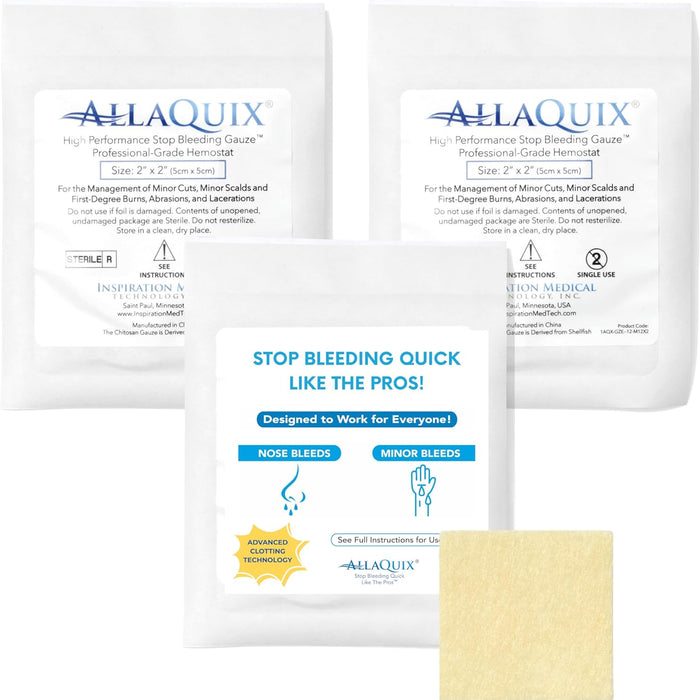 AllaQuix High Performance Stop Bleeding Gauze, Chitosan Hemostatic product photo