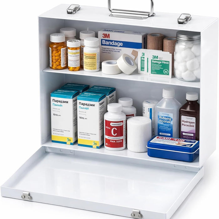 Zonon Industrial Metal First Aid Cabinet, 2 Shelf, Wall Mounted product photo