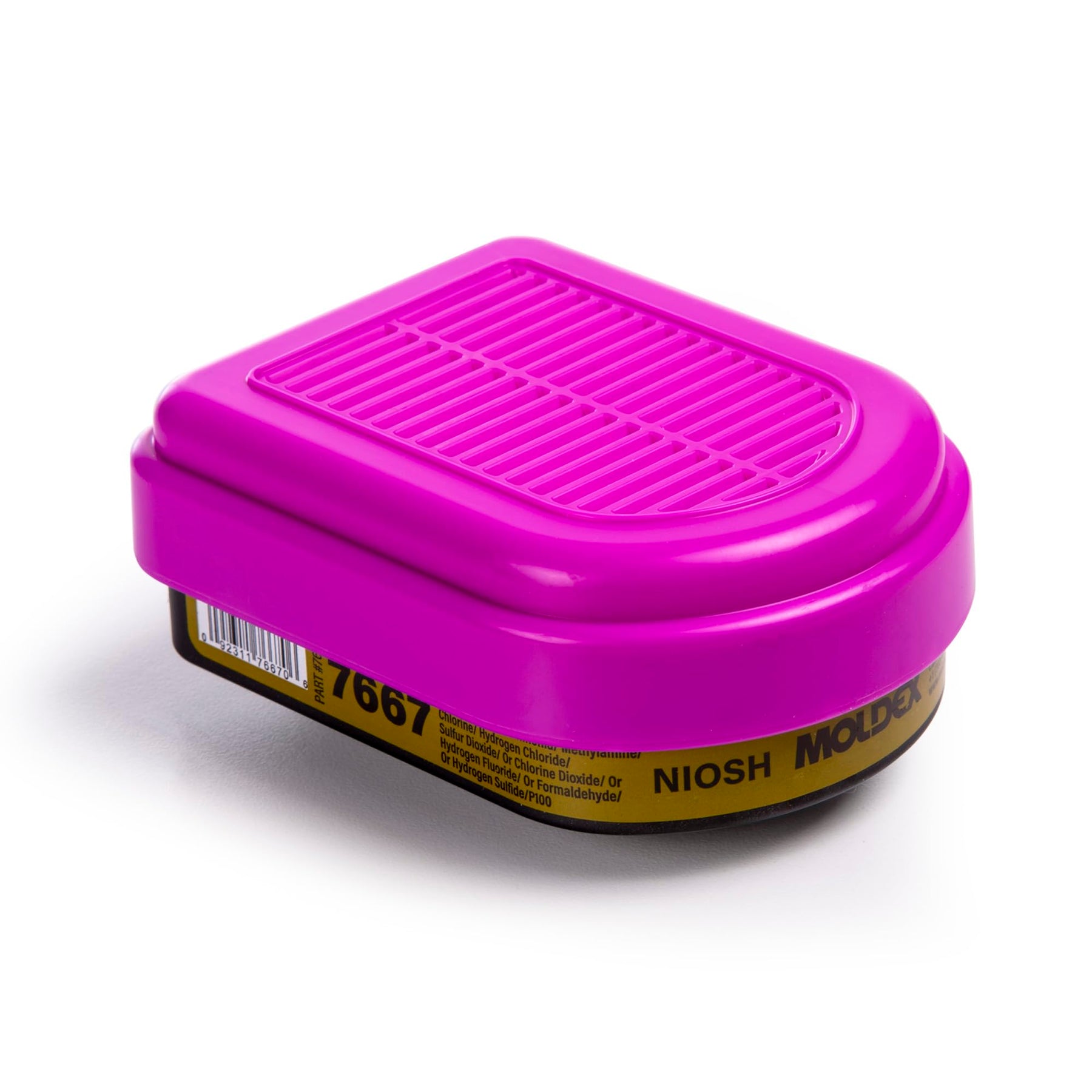 Moldex 7667 Respirator Cartridge — Multi-Gas/P100 Combo (Semi-Rectangular, Moldex 7000/9000) product photo