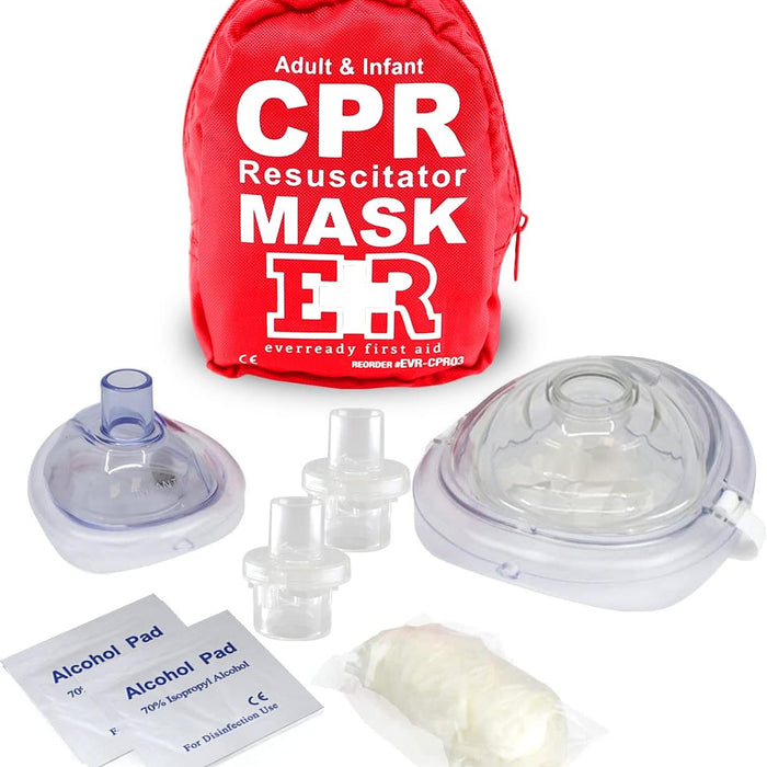 Ever Ready CPR Mask — Adult & Infant Combo, Hard Case product photo