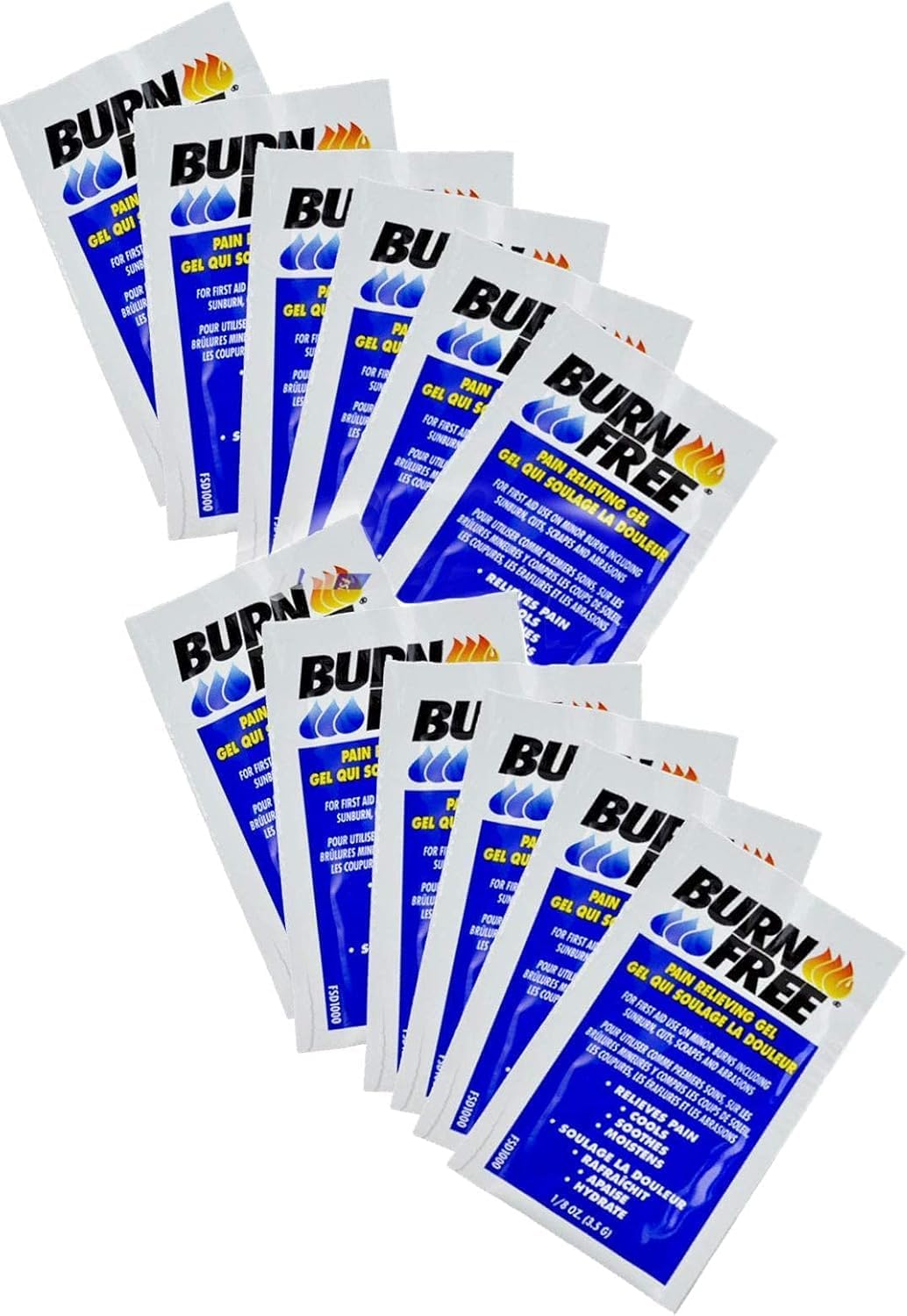 STUBDL Burn Free Pain Relieving Gel, Single Use Packet, 12 Pack product photo