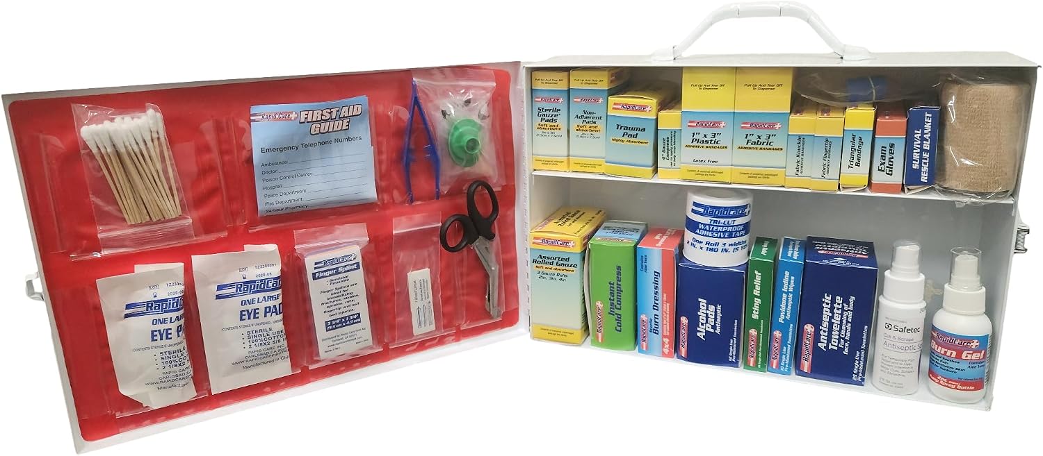 Rapid Care First Aid 80097 2 Shelf All Purpose First Aid Kit Cabinet, Class A+ product photo