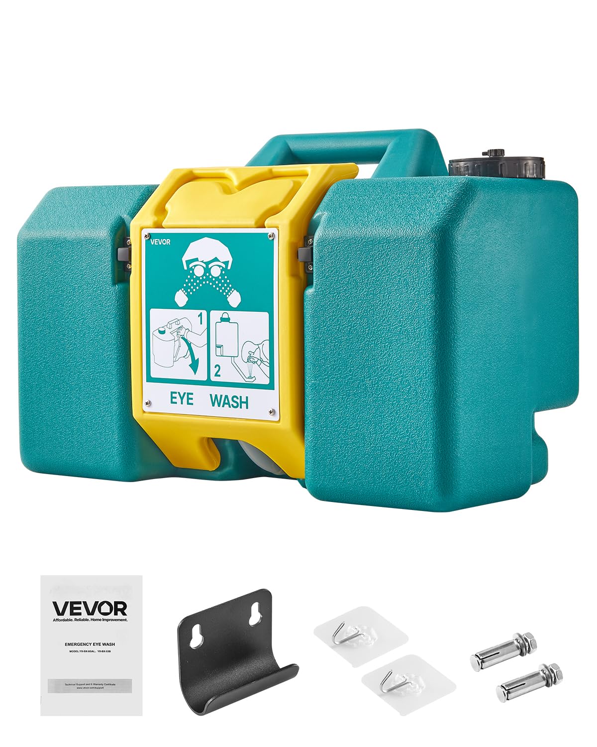 VEVOR Portable Eye Wash Station, 8 Gal, OSHA-Approved, Wall-Mounted product photo
