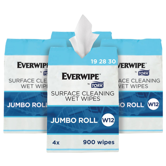 Everwipe by Tork Surface Cleaning Wet Wipes W12, Jumbo Rolls — 4 x 900 (192830) product photo