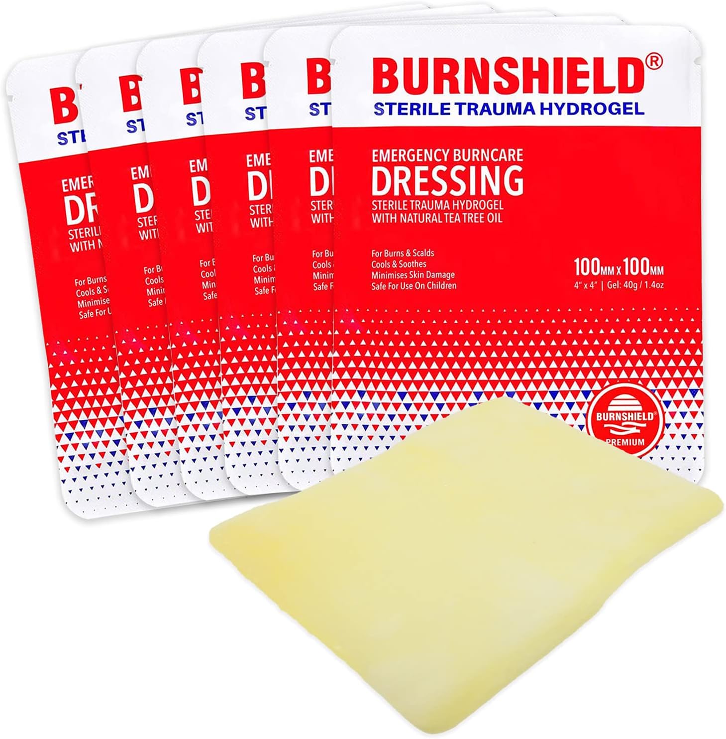 Burnshield 4 x 4 Inch Burn Dressing, Sterile, 6 Count product photo