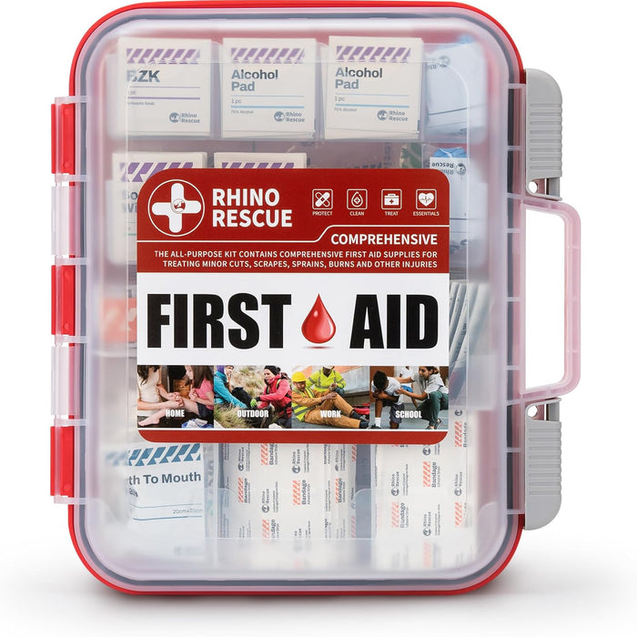 RHINO RESCUE 371-Piece OSHA All-Purpose First Aid Kit — 100-Person, Wall-Mount (RR-L) product photo