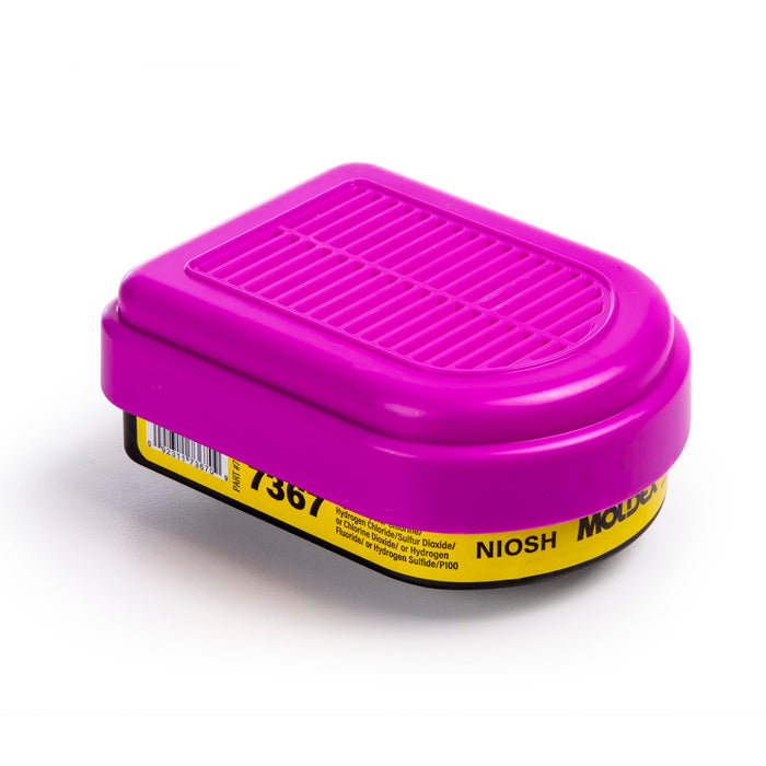 Moldex 7367 Respirator Cartridge — Organic Vapor And Acid Gas/P100 Combo (Semi-Rectangular, Moldex 7000/9000) product photo
