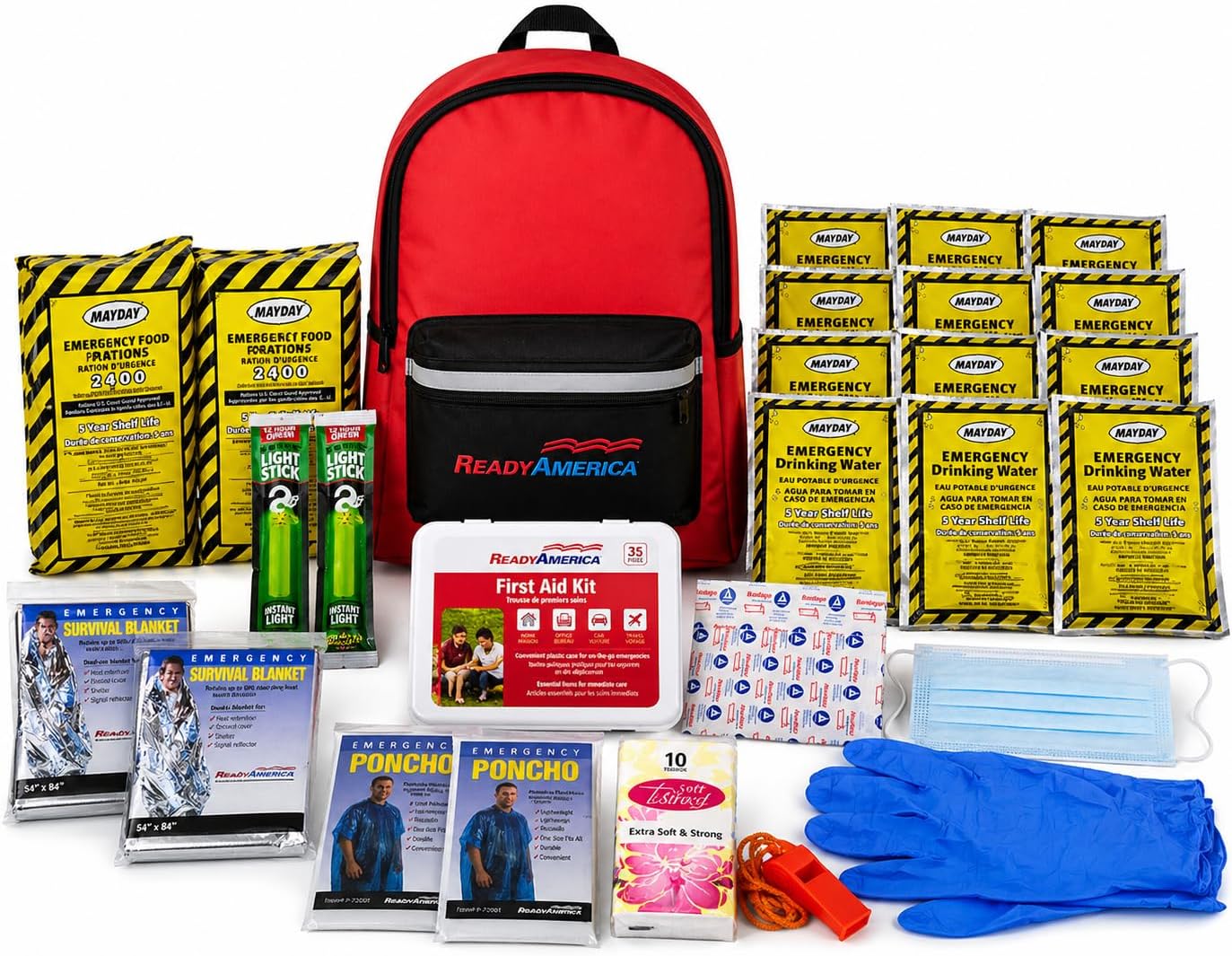 Ready America 70280 72 Hour Emergency Kit, 2-Person, 3-Day Backpack product photo