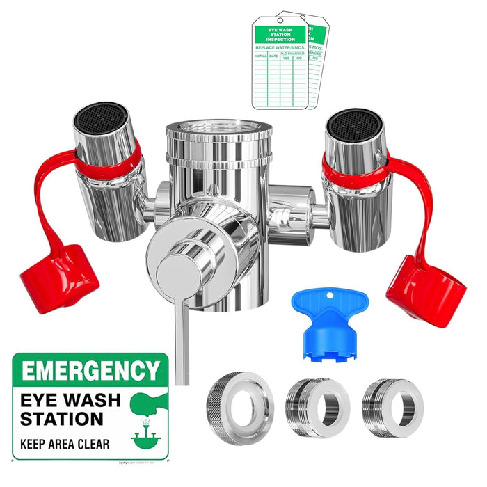 Faucet-Mounted Eyewash Station Kit — Continuous Flow, Standard Faucet Adapters product photo