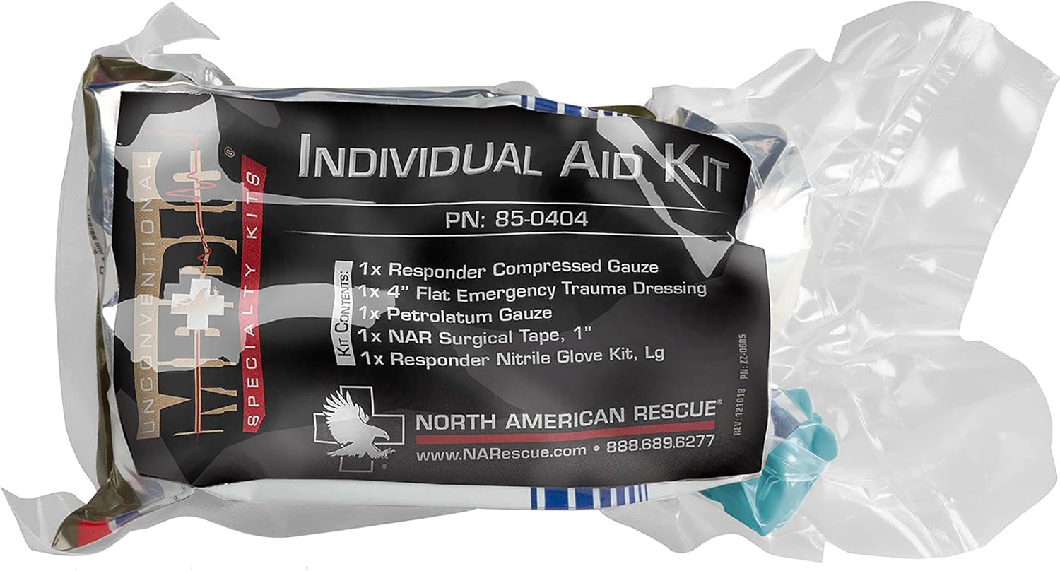 North American Rescue Individual Aid Kit, Compact Bleeding Control (NIAK-STD) product photo