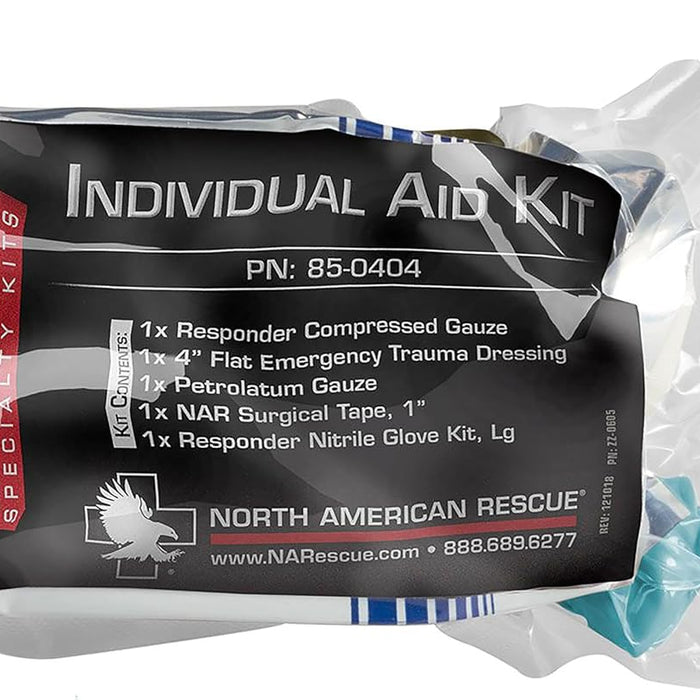 North American Rescue Individual Aid Kit, Compact Bleeding Control (NIAK-STD) product photo