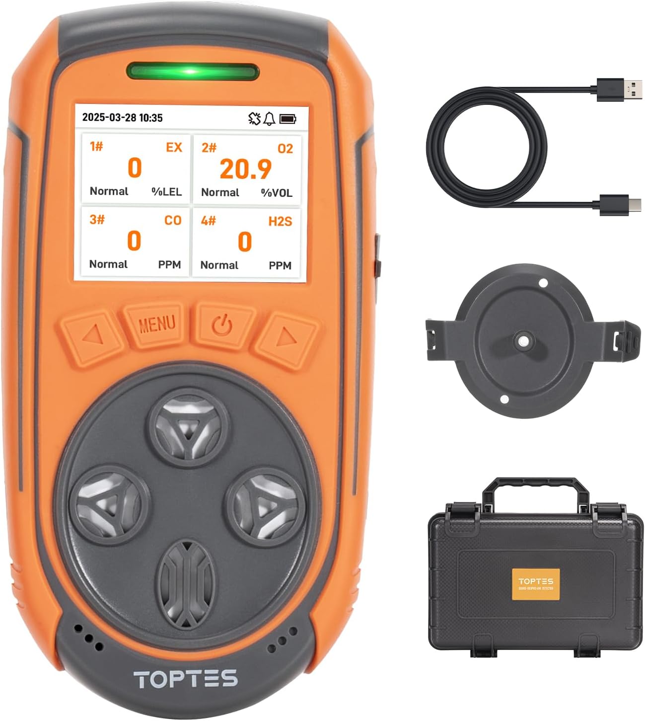 TopTes Guard-863Pro 4 Gas Monitor — Color Screen, O2, CO, H2S, LEL product photo