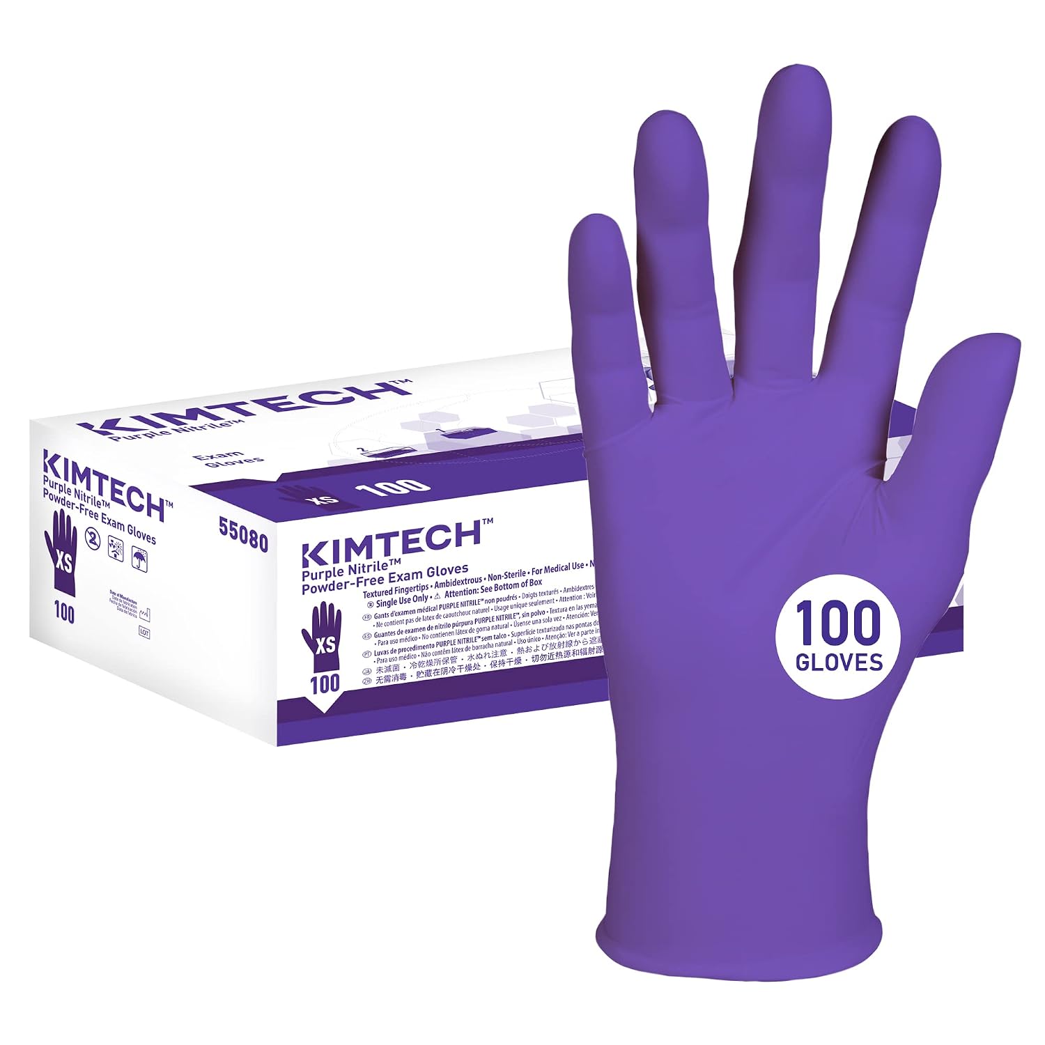 Kimtech Purple Nitrile Gloves — 5.9 Mil Chemo-Cleared Exam product photo