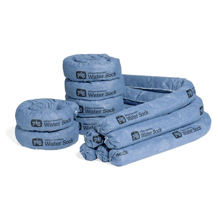 New Pig Mildew-Resistant Absorbent Sock (PIG105-BL) — Water-Absorbing, 3 in x 4 ft, 12-Pack product photo