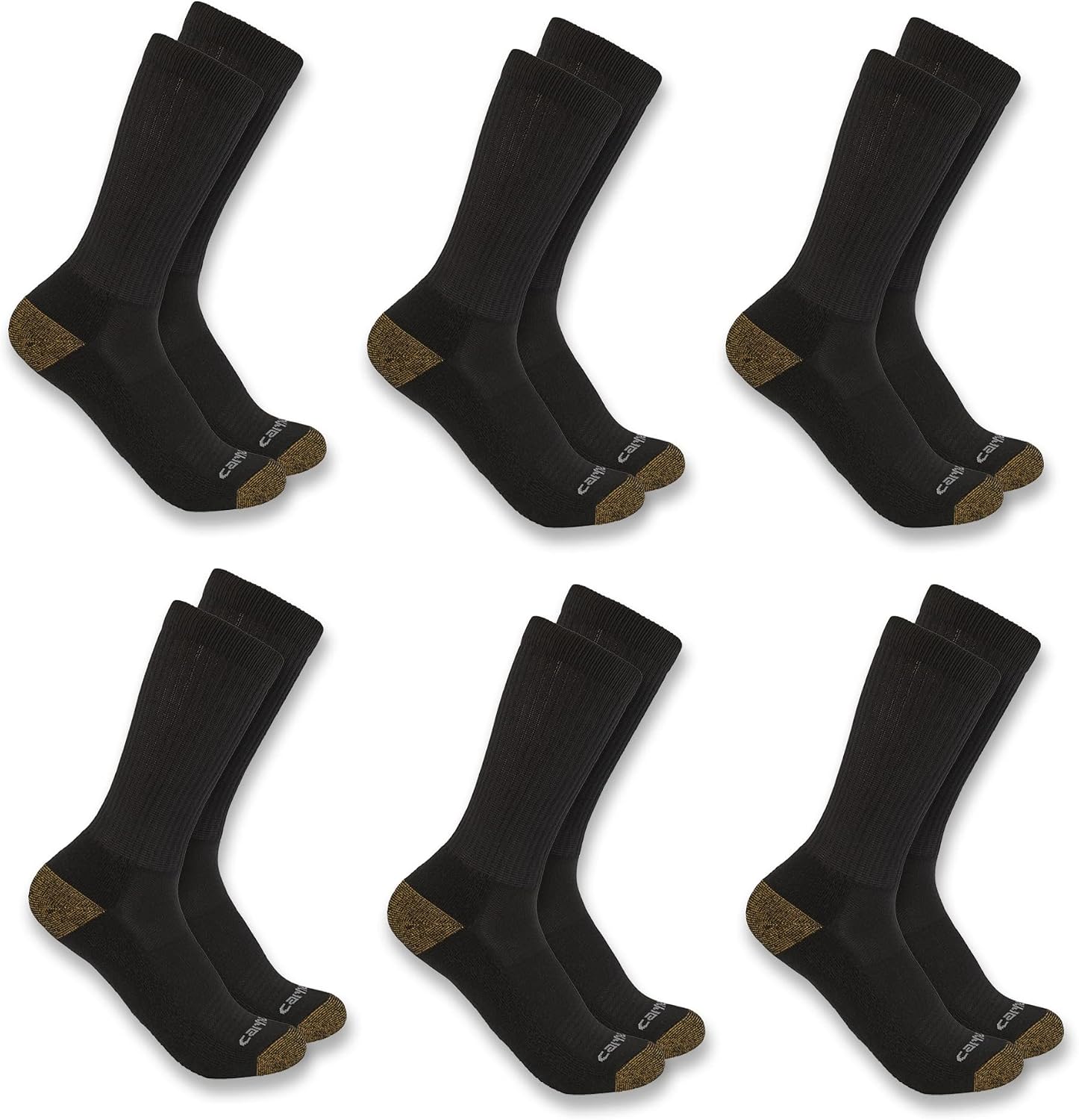 Carhartt Midweight Crew Work Socks (6-Pack) product photo
