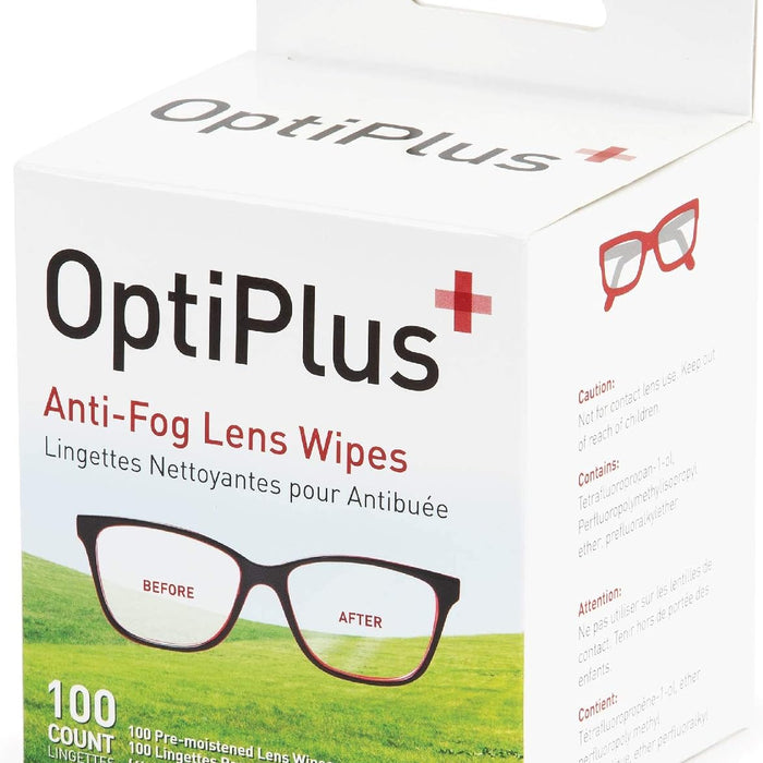 OptiPlus Anti-Fog Pre-Moistened Cleaning Wipes product photo