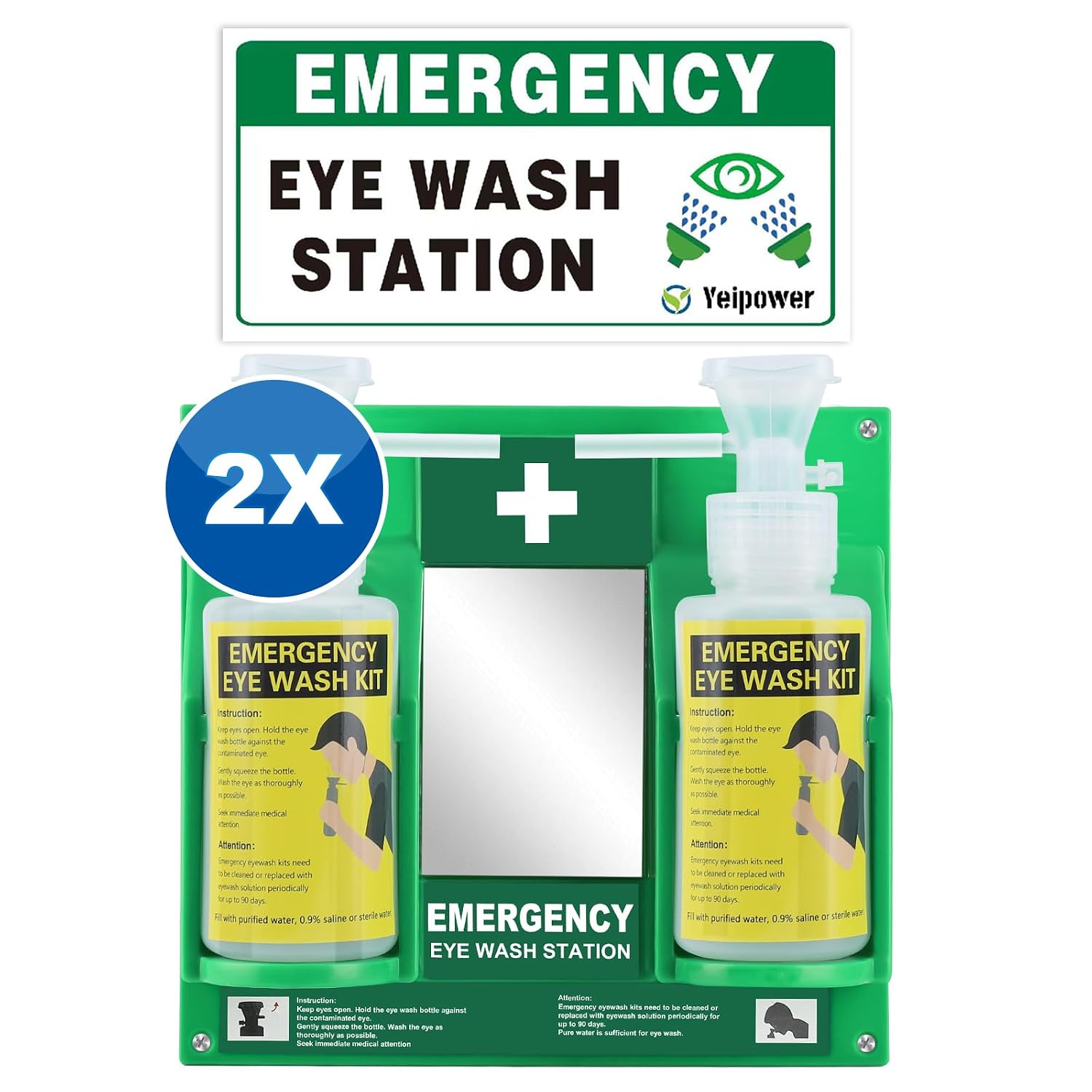 Yeipower Portable Eyewash Station Kit, OSHA-Approved product photo