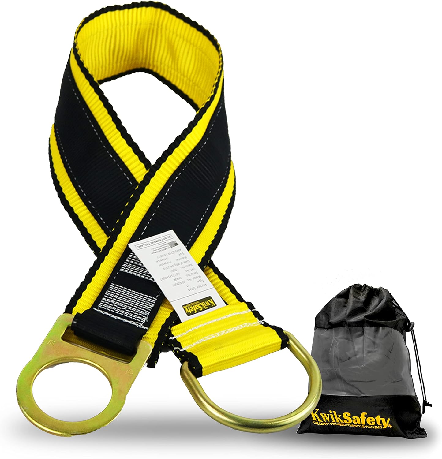 KwikSafety Gibbon Grip Cross Arm Strap Anchor — 3, 6 & 10 ft (Double D-Ring) product photo