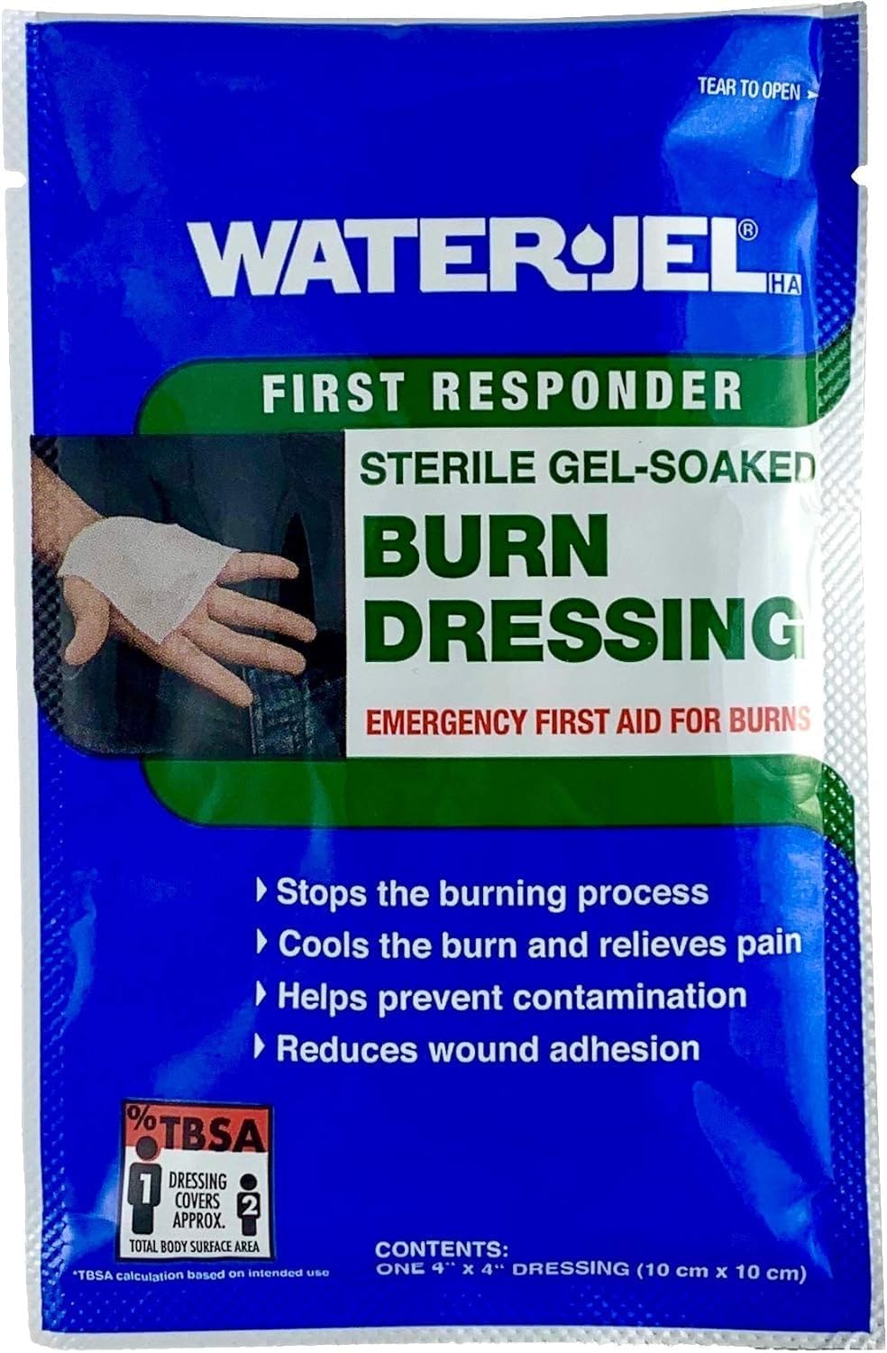 First Aid Only Water-Jel 3-Pack — 4x4 Burn Dressings product photo
