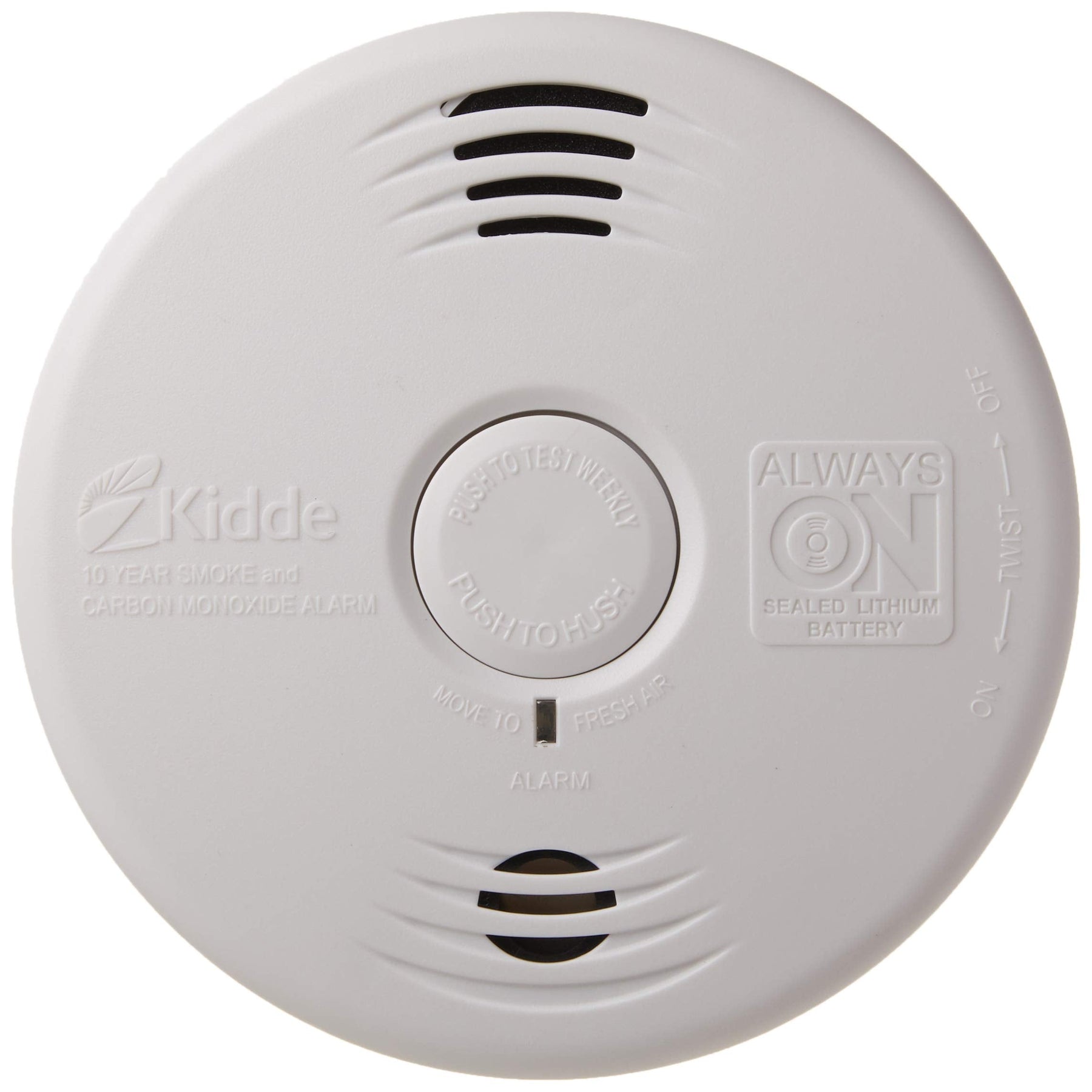 Kidde P3010CU Smoke and Carbon Monoxide Alarm, Photoelectric with Voice, 10-Year Battery product photo