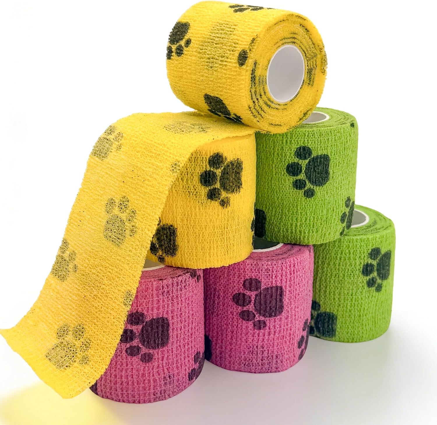 AVINLI 6 Rolls Vet Wrap Cohesive Bandage, Self Adhesive Non-Woven Pet product photo