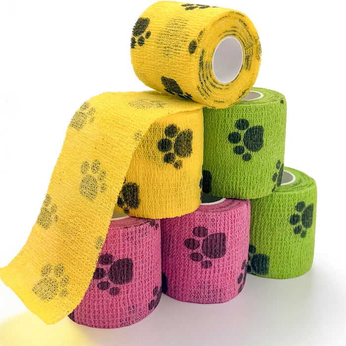 AVINLI 6 Rolls Vet Wrap Cohesive Bandage, Self Adhesive Non-Woven Pet product photo